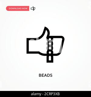 Icône de vecteur simple de perles. Illustration moderne et simple à vecteur plat pour site Web ou application mobile Illustration de Vecteur