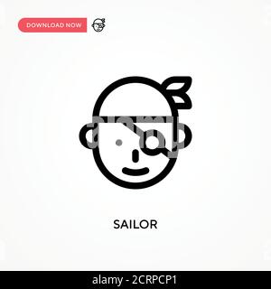 Icône de vecteur simple de marin. Illustration moderne et simple à vecteur plat pour site Web ou application mobile Illustration de Vecteur