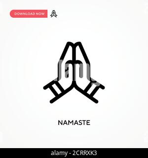 Icône de vecteur simple Namaste. Illustration moderne et simple à vecteur plat pour site Web ou application mobile Illustration de Vecteur