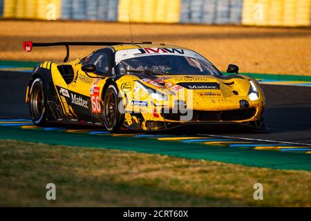 Le Mans, France. 20 septembre 2020. 66 Heistand Richard (usa), Magnussen Jan (dnk), Root Max (usa), JMW Motorsport, Ferrari 488 GTE Evo, action pendant les 2020 24 heures du Mans, 7e tour du Championnat du monde d'endurance FIA 2019-20 sur le circuit des 24 heures du Mans, du 16 au 20 septembre, 2020 au Mans, France - photo Xavi Bonilla / DPPI crédit: LM/DPPI/Xavi Bonilla/Alay Live News Banque D'Images