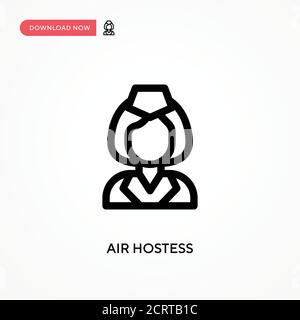 Icône de vecteur simple Air hostess. Illustration moderne et simple à vecteur plat pour site Web ou application mobile Illustration de Vecteur