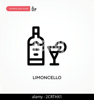 Icône de vecteur simple de limoncello. Illustration moderne et simple à vecteur plat pour site Web ou application mobile Illustration de Vecteur