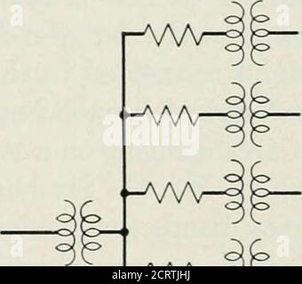 . Le journal technique de Bell System . 130B1 L'ABONNÉ DÉFINIT TELEPHONEREPEATER ^-r- Fig. 13—System laj-Out, in Voice band. e- t BRANCHLINES SHORT-COURRIERS fAHRIKU TELEGRAPH 685 dans ce système de modulation de fréquence, une perte soudaine de 3 db provoque une distorsion de little  LW AT  . Les résistances en série peuvent servir une autre fonction en protégeant contre les courts-circuits. Si une branche a une tension beaucoup plus élevée que les autres, les valeurs de résistance en série avec les branches de court-circuit peuvent être augmentées de sorte que plus d'énergie soit dirigée vers la branche de long. Circuits d'urgence si un circuit ne contenant pas d'intermédiaire b Banque D'Images