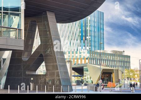 2 novembre 2018 : Salford Quays, Manchester, Royaume-Uni - The Lowry, la galerie et le complexe de musées célébrant la vie de L.S. Lowry. Il a été conçu par Jam Banque D'Images