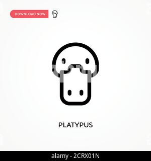 Icône de vecteur simple platypus. Illustration moderne et simple à vecteur plat pour site Web ou application mobile Illustration de Vecteur