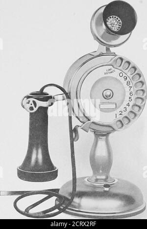 . Téléphones et télégraphes : 1902 : [et systèmes municipaux d'alarme incendie électrique et de patrouille de police] . FIQ. 1.—COMMUTATEUR DE TÉLÉPHONE AUTOMATIQUE, POSTE CENTRAL. FIGURE 2.—PUPITRE DE TÉLÉPHONE AUTOMATIQUE, SUBSCRIBERSSTATION. Banque D'Images