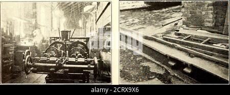 . Journal de chemin de fer électrique . CETTE MACHINE EFFECTUE LE FILETAGE DE TUYAU pièce DE TRAVAIL SPÉCIAL DE VOIE RÉPARÉE soudage BYELECTRIC 18 juin 1921 Journal de chemin de fer électrique 1119 course du piston et jeu du patin* la relation entre la course du piston et la course du patin est déterminée— Avec un effet de levier total élevé, l'usure de SlightShoe produit une grande variation dans la course du piston, ce qui est répréhensible. Divers exemples illustrent les méthodes pour trouver les leviers de mouvement et leurs positions de relâchement correctes par H. M. p. murphy. LE terme effet de levier total représente le nombre total de livres de pression de segment de frein obta Banque D'Images