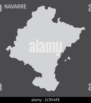 Carte de la région de Navarre Illustration de Vecteur