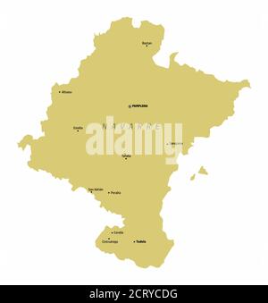 Carte de la province de Navarre Illustration de Vecteur