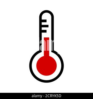 Thermomètre. Icône mesure de la température. Image vectorielle. Illustration de Vecteur