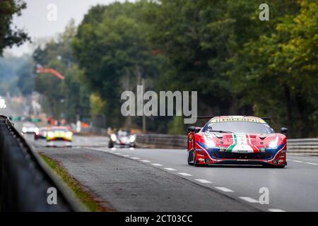 51 Calado James (gbr), Pier Guidi Alessandro (ita), Serra Daniel (BRA), AF Corse, Ferrari 488 GTE Evo, action pendant les 2020 24 heures du Mans, 7 Banque D'Images