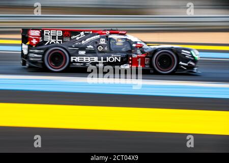 01 Menezes Gustavo (usa), OTAN Norman (FRA), Senna Bruno (BRA), Rebellion Racing, Rebellion R13-Gibson, action pendant les 2020 24 heures du Mans, 7t Banque D'Images