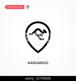 Icône Kangaroo simple Vector. Illustration moderne et simple à vecteur plat pour site Web ou application mobile Illustration de Vecteur