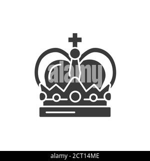 Icône de glyphe noir couronne. Adhésion Premium. Accueil, fête, festival, événement. Inscrivez-vous pour accéder à la page Web, à l'application mobile, au bouton et au logo. Bouton vecteur isolé. Illustration de Vecteur