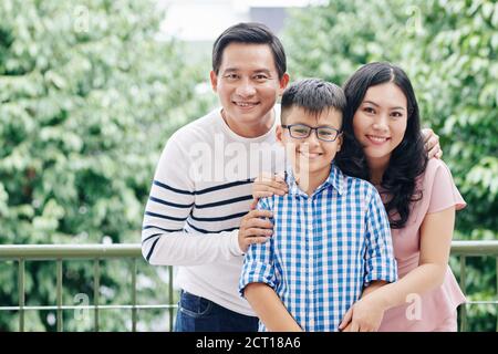 Bonne famille vietnamienne Banque D'Images