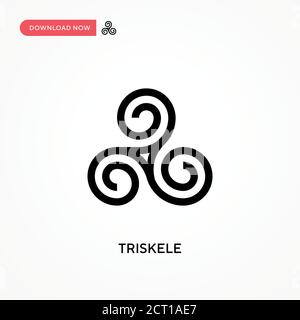 Icône de vecteur simple de Triskele. Illustration moderne et simple à vecteur plat pour site Web ou application mobile Illustration de Vecteur