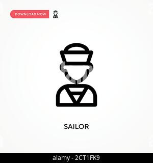 Icône de vecteur simple de marin. Illustration moderne et simple à vecteur plat pour site Web ou application mobile Illustration de Vecteur