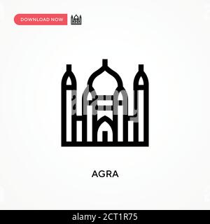 Icône de vecteur simple Agra. Illustration moderne et simple à vecteur plat pour site Web ou application mobile Illustration de Vecteur