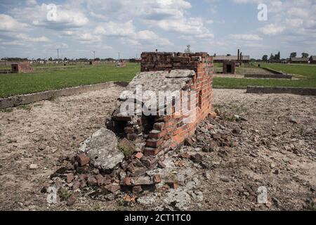 Auschwitz II Birkenau camp allemand de concentration et d'extermination nazi à Oswiecim, Pologne Banque D'Images