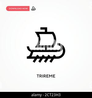 Icône trireme simple vector. Illustration moderne et simple à vecteur plat pour site Web ou application mobile Illustration de Vecteur