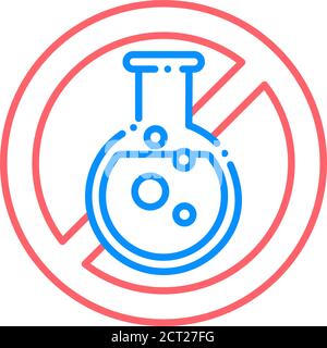 Icône de couleur de ligne d'allergie sulfites. Réaction allergique. Attention sulfate. Intolérance chimique. Hypersensibilité aux composants individuels du Illustration de Vecteur