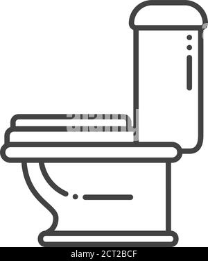 Icône noire de la ligne de toilette. Symptômes d'allergie diarrhée, nausées. Inscrivez-vous pour accéder à la page Web, à l'application mobile, au bouton et au logo. Bouton vecteur isolé. Contour modifiable. Illustration de Vecteur