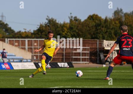 Oxford, Royaume-Uni. 19 septembre 2020. Cameron Brannagan, d'Oxford United, passe le terrain de balle lors du match Sky Bet League 1, à huis clos, entre Oxford United et Sunderland au Kassam Stadium, à Oxford, en Angleterre, le 19 septembre 2020. Photo de Nick Browning/Prime Media Images. Crédit : Prime Media Images/Alamy Live News Banque D'Images