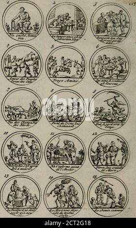 . La science des hiéroglyphes, ou, l'art d'exprimer par des figures symbologiques, les vertus, les vices, les passions et les moteurs &c. avec diférentes [sic] appareils historiques : Ouvram utile aux peintres, aux statuaires, aux greffeurs et aux amateurs des arts indépendants du dessein . t la fortune juf-qued larrêter par és cheveux avec lebout de fa Queue. II Vertu àl*Epreuvc. La vertu contient glorfes fortesadions Héroïques ; mais la plusieufe eft glacy reprelenté par unHercule , qui a terrafié un Monftrefans le Crafer, pour le montre quefa vertu eft à ipreuve, et que elle eftvange Banque D'Images