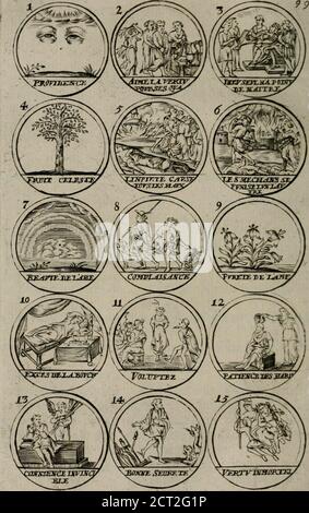 . La science des hiéroglyphes, ou, l'art d'exprimer par des figures symbologiques, les vertus, les vices, les passions et les moteurs &c. avec diférentes [sic] appareils historiques : Ouvrage utile aux peintres, aux statuaires, aux graveeurs et aux amateurs des arts qui dépendent du dessein . n exercice,car par lAcîion féement JLA vertu diffuse du vice. Ce symbole vous permet de voir les chiffres qui vous sont donnés dans T-innation, vous y avez voyés uii Philofo-phe alîis proche dune Ane?, uneDcefe , appuyé lur fa tefte , pover montre que ces quiontaquistaquies, le monde en fait Banque D'Images