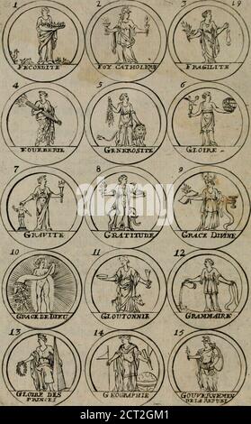 . La science des hiéroglyphes, ou, l'art d'exprimer par des figures symbologiques, les vertus, les vices, les passions et les moeurs &c. avec diférents [sic] appareils historiques : ouvrace utile aux péintres, aux statuaires, aux greffeurs et aux amateurs des arts du tableau. U Cour,^i*ife vcyent privez par des gens fans mérite :Je le ffai & lt;, dit lAmant quun concurrent depite,la lave efi aveugle, auffi bienque Lamour. La faveur de l'efl reprénée par un jeu*ne homme avec des ailles au dos, répéfen-tans par bande de volume de gauche ; ila les yeux et les pieds f Banque D'Images