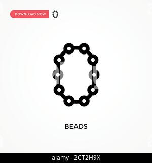 Icône de vecteur simple de perles. Illustration moderne et simple à vecteur plat pour site Web ou application mobile Illustration de Vecteur