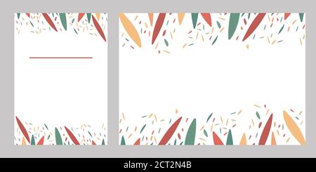 texte de modèle vectoriel avec feuilles colorées Illustration de Vecteur