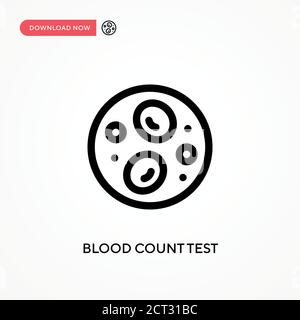 Icône de vecteur simple de test de comptage sanguin. Illustration moderne et simple à vecteur plat pour site Web ou application mobile Illustration de Vecteur