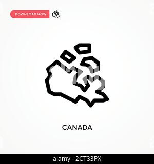 Icône de vecteur simple Canada. Illustration moderne et simple à vecteur plat pour site Web ou application mobile Illustration de Vecteur