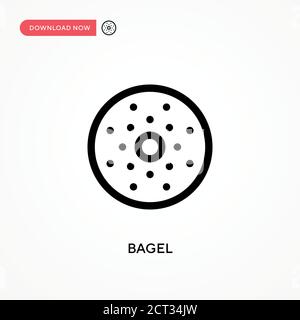 Icône de vecteur simple bagel. Illustration moderne et simple à vecteur plat pour site Web ou application mobile Illustration de Vecteur