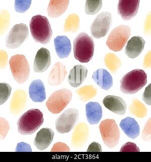 cercles aquarelle à motif vectoriel sans couture Illustration de Vecteur