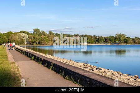 Réservoir d'Aldenham Country Park, Hertfordshire, Angleterre, Royaume-Uni. Banque D'Images