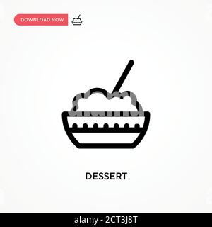 Icône de vecteur simple de dessert. Illustration moderne et simple à vecteur plat pour site Web ou application mobile Illustration de Vecteur