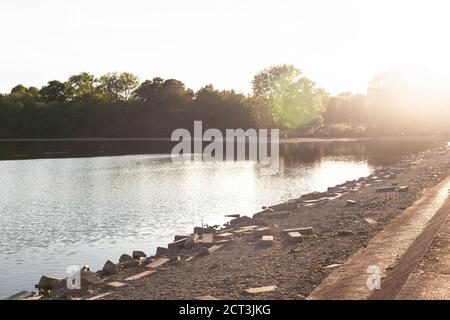 Réservoir d'Aldenham Country Park, Hertfordshire, Angleterre, Royaume-Uni. Banque D'Images