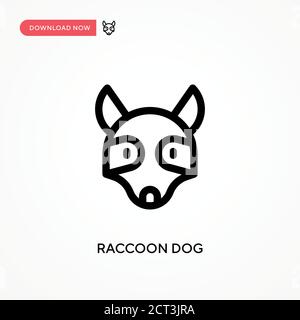 Icône de vecteur simple de chien de raton laveur. Illustration moderne et simple à vecteur plat pour site Web ou application mobile Illustration de Vecteur