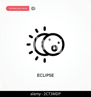 Icône de vecteur simple Eclipse. Illustration moderne et simple à vecteur plat pour site Web ou application mobile Illustration de Vecteur