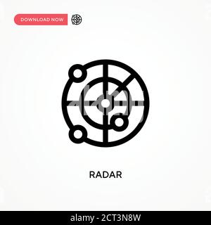 Icône de vecteur simple radar. Illustration moderne et simple à vecteur plat pour site Web ou application mobile Illustration de Vecteur