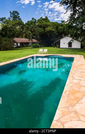 Piscine à Estancia San Juan de Poriahu, terres humides d'Ibera, province de Corrientes, Argentine, Amérique du Sud Banque D'Images