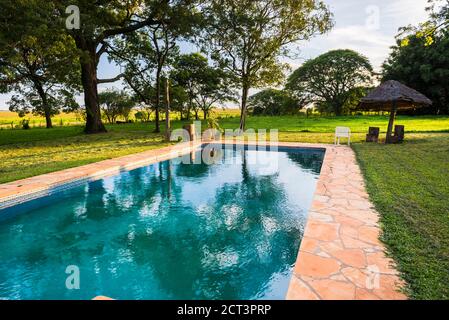 Piscine à Estancia San Juan de Poriahu, terres humides d'Ibera, province de Corrientes, Argentine, Amérique du Sud Banque D'Images