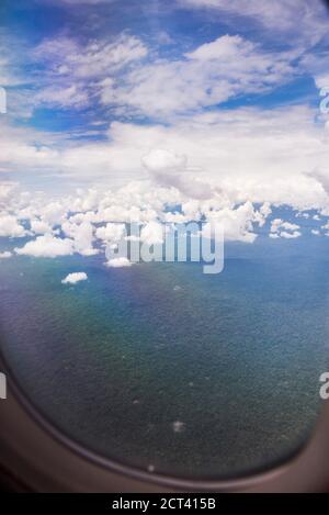 Amazon Rainforest vu de la fenêtre d'avion, Coca, Equateur, Amérique du Sud Banque D'Images