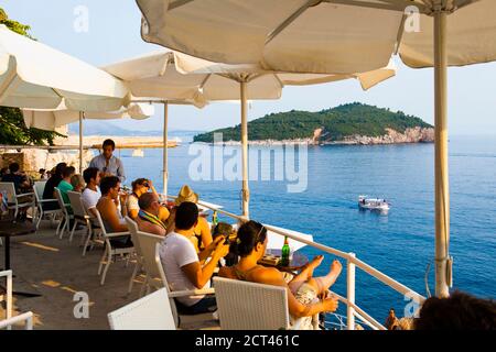 Cafe Buza, alias Buza Bar, Dubrovnik, Croatie Banque D'Images