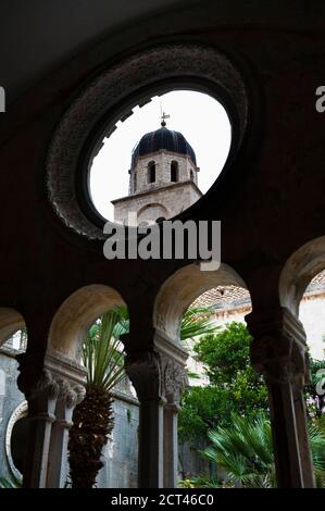 Vieille ville de Dubrovnik, à l'intérieur du monastère-musée franciscain, Dubrovnik, Croatie Banque D'Images