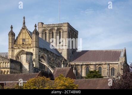 La cathédrale de Winchester, Winchester, Hampshire, England, UK Banque D'Images