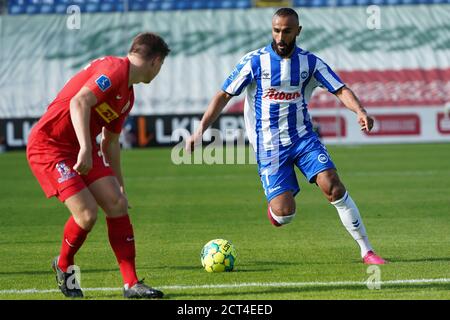 Odense, Danemark. 20 septembre 2020. Issam Jebali (7) d'OB observé pendant le match 3F Superliga entre Odense Boldklub et le FC Nordsjaelland au Parc d'énergie de la nature à Odense. (Crédit photo : Gonzales photo/Alamy Live News Banque D'Images