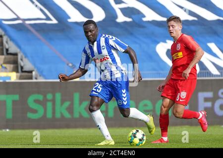 Odense, Danemark. 20 septembre 2020. Moses Otondo (25) d'OB vu pendant le 3F Superliga match entre Odense Boldklub et FC Nordsjaelland au Parc d'énergie de nature à Odense. (Crédit photo : Gonzales photo/Alamy Live News Banque D'Images